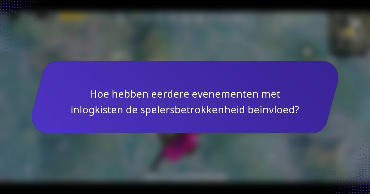 Hoe hebben eerdere evenementen met inlogkisten de spelersbetrokkenheid beïnvloed?